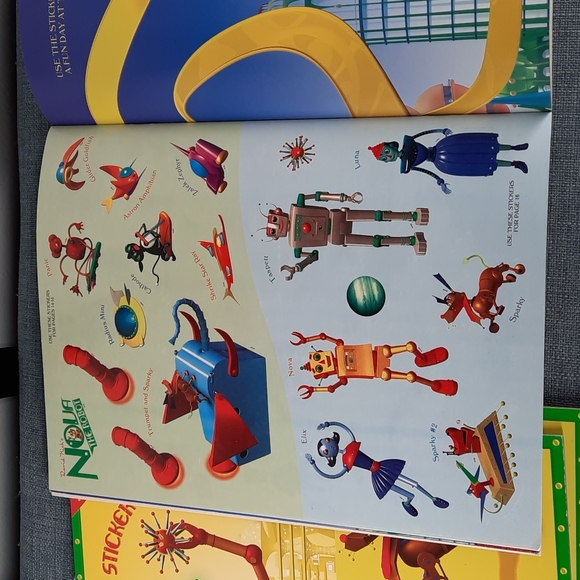 Sticker Book Set Story Storybook Stories Dog Robot Reuseable Stickers Fun Gift - Picture 8 of 10